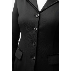 Casaco de competição Horze Ada com lantejoulas feminino Preto