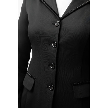 Casaco de competição Horze Ada com lantejoulas feminino Preto