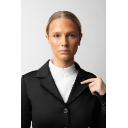 Casaco de competição Horze Ada com lantejoulas feminino Preto