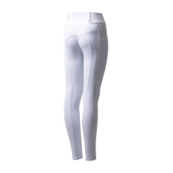Calça de equitação Horze Mira infantil com grip integral Branco brilhante Calça de equitação Horze Mira infantil com grip integral Branco brilhante