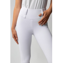 Legging Hybrid Horze Anya feminino fullgrip Branco brilhante