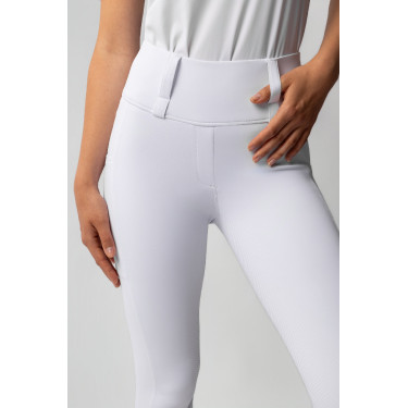 Legging Hybrid Horze Anya feminino fullgrip Branco brilhante