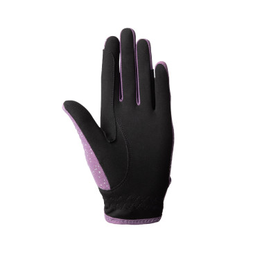 Luvas Horze Fay JR Ameixa preta Violeta Luvas Horze Fay JR Ameixa preta Violeta