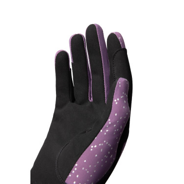 Luvas Horze Fay JR Ameixa preta Violeta Luvas Horze Fay JR Ameixa preta Violeta