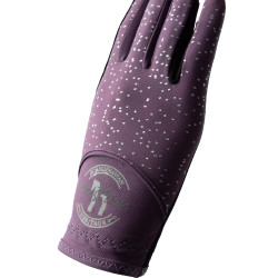 Luvas Horze Fay JR Ameixa preta Violeta Luvas Horze Fay JR Ameixa preta Violeta