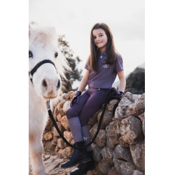 Luvas Horze Fay JR Ameixa preta Violeta Luvas Horze Fay JR Ameixa preta Violeta