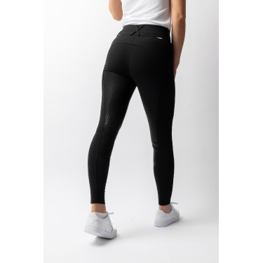 Calça Horze Grand Prix Pro com culote integral feminino Preto