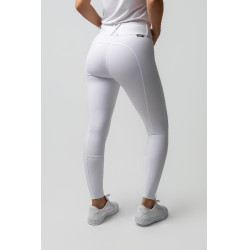 Calça Horze Grand Prix III Show com grip completo feminino Branco brilhante Calça Horze Grand Prix III Show com grip completo feminino Branco brilhante