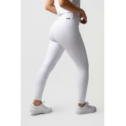 Calça Horze Grand Prix III Show com grip completo feminino Branco brilhante Calça Horze Grand Prix III Show com grip completo feminino Branco brilhante