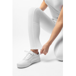 Calça Horze Grand Prix III Show com grip completo feminino Branco brilhante Calça Horze Grand Prix III Show com grip completo feminino Branco brilhante