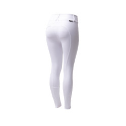 Calça Horze Grand Prix III Show com grip completo feminino Branco brilhante Calça Horze Grand Prix III Show com grip completo feminino Branco brilhante