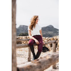 Calça de equitação Horze Evelyn com fundo integral feminino Port Royale Bord&amp;amp;amp;amp;amp;ocirc;