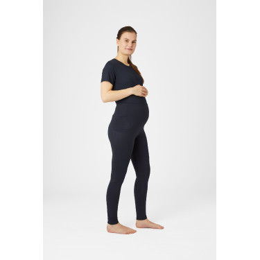 Legging de maternidade Horze Ginny com grip integral e bolsos para telefone Azul-marinho