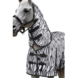 Capa anti-moscas Horze Defender com aba para a barriga Zebra Motivos