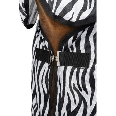 Capa anti-moscas Horze Defender com franjas Zebra Motivos