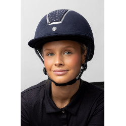 Capacete de equitação Solara II Horze Marinho / branco Azul