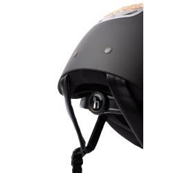 Capacete de equitação com ornamento de cristal Horze Arix II Preto / pêssego Capacete de equitação com ornamento de cristal Horze Arix II Preto / pêssego