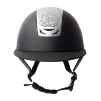 Capacete de equitação com ornamento de cristal Horze Arix II Preto / preto
