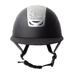 Capacete de equitação com ornamento de cristal Horze Arix II Preto / prata