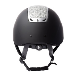 Capacete de equitação com ornamento de cristal Horze Arix II Preto / prata
