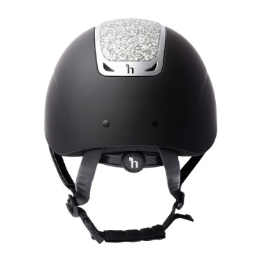 Capacete de equitação com ornamento de cristal Horze Arix II Preto / prata