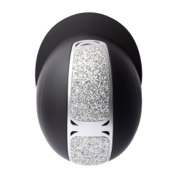 Capacete de equitação com ornamento de cristal Horze Arix II Preto / prata