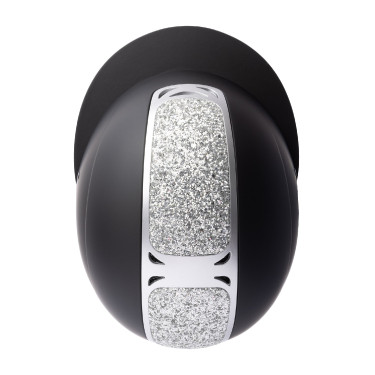 Capacete de equitação com ornamento de cristal Horze Arix II Preto / prata