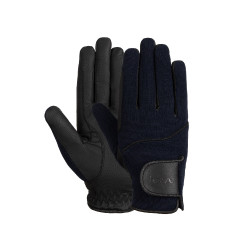 Luvas de equitação femininas Horze Mayla Winter Marinho escuro Azul