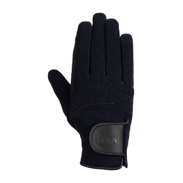 Luvas de equitação femininas Horze Mayla Winter Marinho escuro Azul