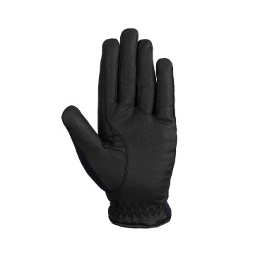 Luvas de equitação femininas Horze Mayla Winter Marinho escuro Azul