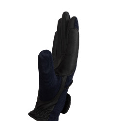 Luvas de equitação femininas Horze Mayla Winter Marinho escuro Azul