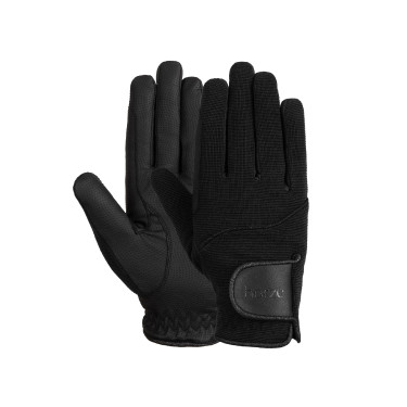 Luvas de equitação femininas Horze Mayla Winter Preto