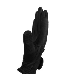 Luvas de equitação femininas Horze Mayla Winter Preto
