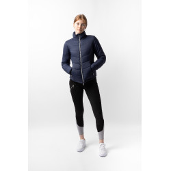 Casaco de equitação acolchoado Horze Astrid feminino Azul polar Azul-marinho Casaco de equitação acolchoado Horze Astrid feminino Azul polar Azul-marinho