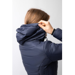 Casaco de equitação acolchoado Horze Astrid feminino Azul polar Azul-marinho Casaco de equitação acolchoado Horze Astrid feminino Azul polar Azul-marinho