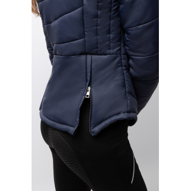 Casaco de equitação acolchoado Horze Astrid feminino Azul polar Azul-marinho Casaco de equitação acolchoado Horze Astrid feminino Azul polar Azul-marinho
