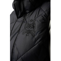 Colete acolchoado longo sem mangas Gem B Vertigo Beleza negra Preto