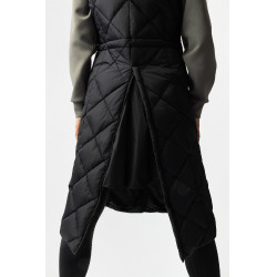 Colete acolchoado longo sem mangas Gem B Vertigo Beleza negra Preto
