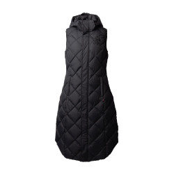 Colete acolchoado longo sem mangas Gem B Vertigo Beleza negra Preto