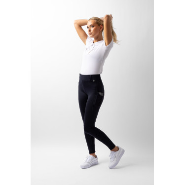 Legging de aderência total Horze Dea feminino Marinho escuro Azul Legging de aderência total Horze Dea feminino Marinho escuro Azul