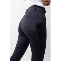 Legging de aderência total Horze Dea feminino Marinho escuro Azul Legging de aderência total Horze Dea feminino Marinho escuro Azul