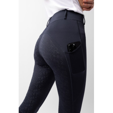 Legging de aderência total Horze Dea feminino Marinho escuro Azul Legging de aderência total Horze Dea feminino Marinho escuro Azul