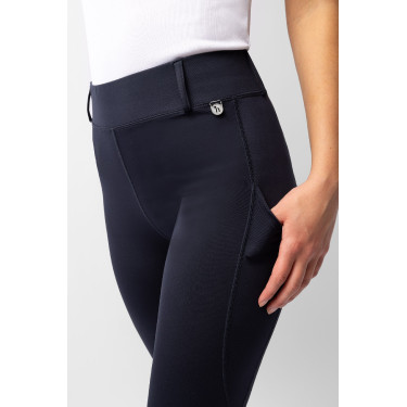 Legging de aderência total Horze Dea feminino Marinho escuro Azul Legging de aderência total Horze Dea feminino Marinho escuro Azul