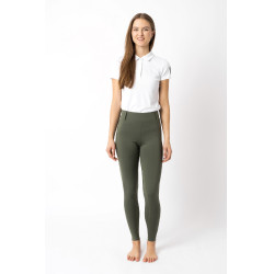 Legging de aderência total Horze Dea feminino Verde escaravelho