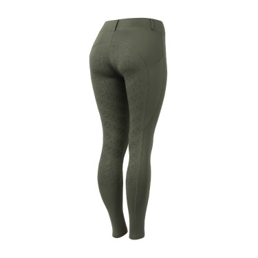 Legging de aderência total Horze Dea feminino Verde escaravelho