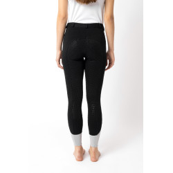 Calça de equitação Horze Felicia com grip integral Preto