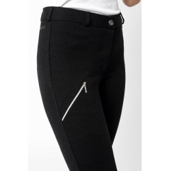 Calça de equitação Horze Felicia com grip integral Preto