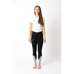 Calça de equitação Horze Felicia com grip integral Marinho escuro Azul
