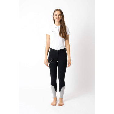 Calça de equitação Horze Felicia com grip integral Marinho escuro Azul