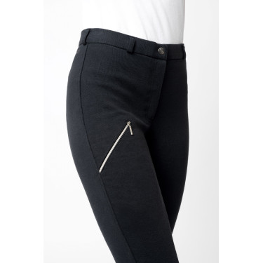 Calça de equitação Horze Felicia com grip integral Marinho escuro Azul